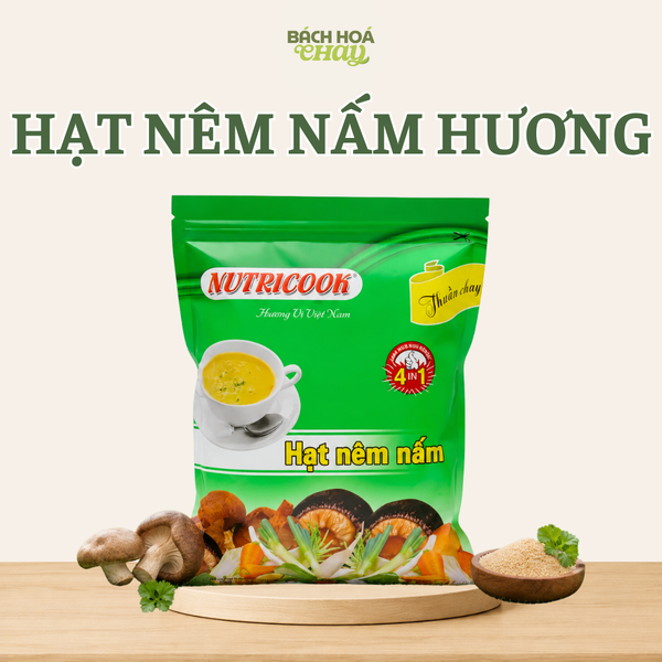  HẠT NÊM NẤM HƯƠNG CAO CẤP (400g) - GIA VỊ CHAY TỪ NẤM TỰ NHIÊN, KHÔNG BỘT NGỌT 
