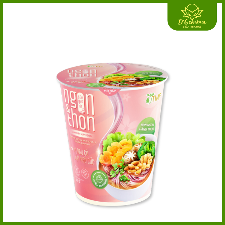  BÚN GẠO LỨT ĂN LIỀN VỊ RAU CỦ HẠT NGŨ CỐC 65G 
