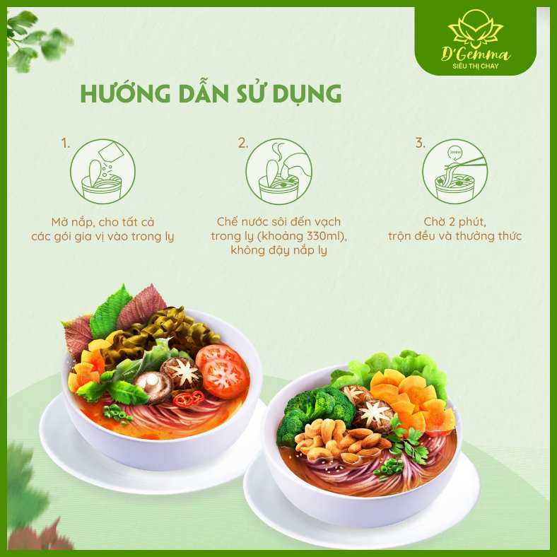  BÚN GẠO LỨT ĂN LIỀN VỊ RAU CỦ HẠT NGŨ CỐC 65G 