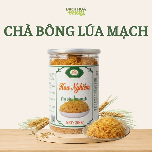  Chà Bông Lúa Mạch HOA NGHIÊM - Ruốc Chay Thơm Ngon, Giàu Dinh Dưỡng (200g) 
