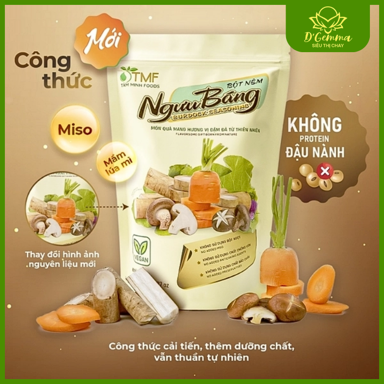  BỘT NÊM NGƯU BÁNG THUẦN CHAY - BỘT NÊM THỰC DƯỠNG VỊ THANH NGỌT TỰ NHIÊN 