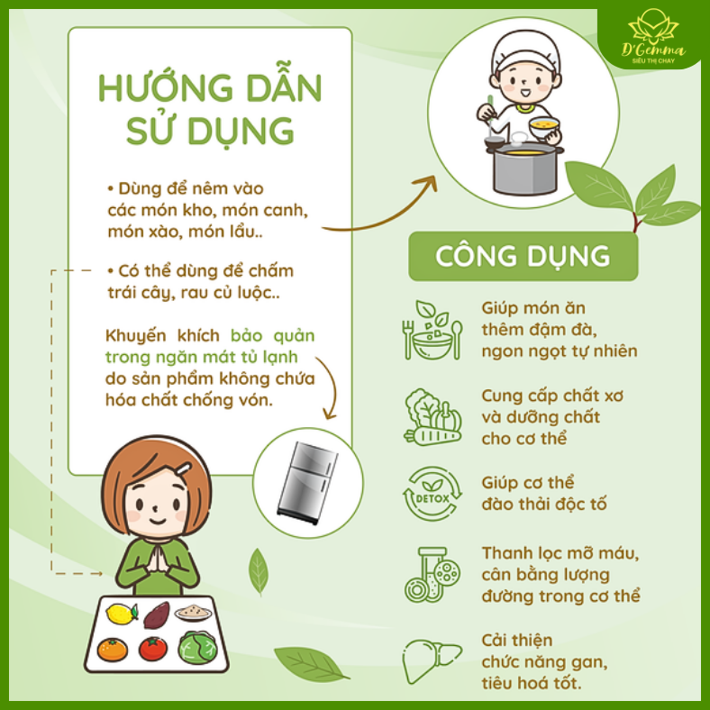  BỘT NÊM NGƯU BÁNG THUẦN CHAY - BỘT NÊM THỰC DƯỠNG VỊ THANH NGỌT TỰ NHIÊN 