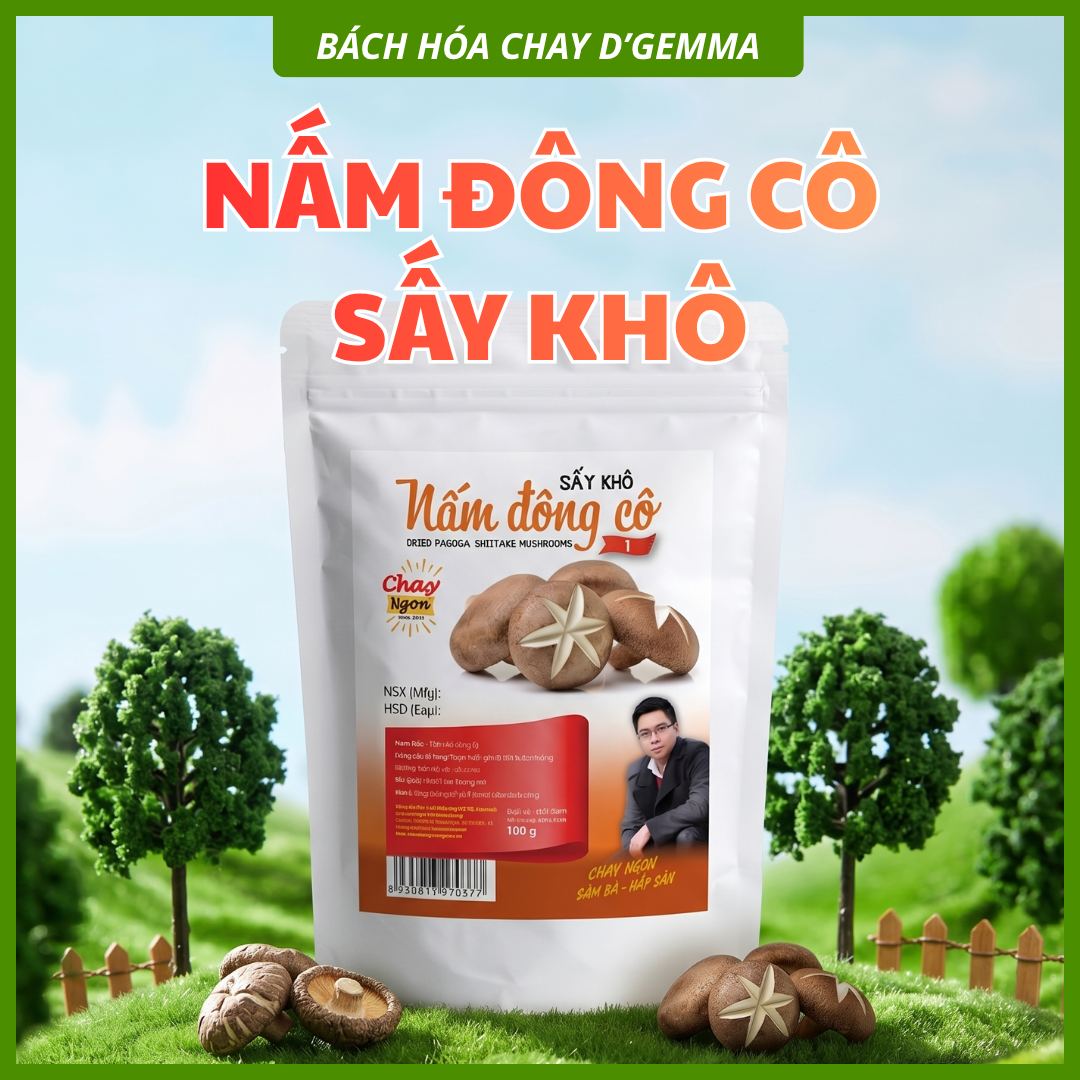  NẤM ĐÔNG CÔ SẤY KHÔ ĐẶC BIỆT - GÓI 100G 