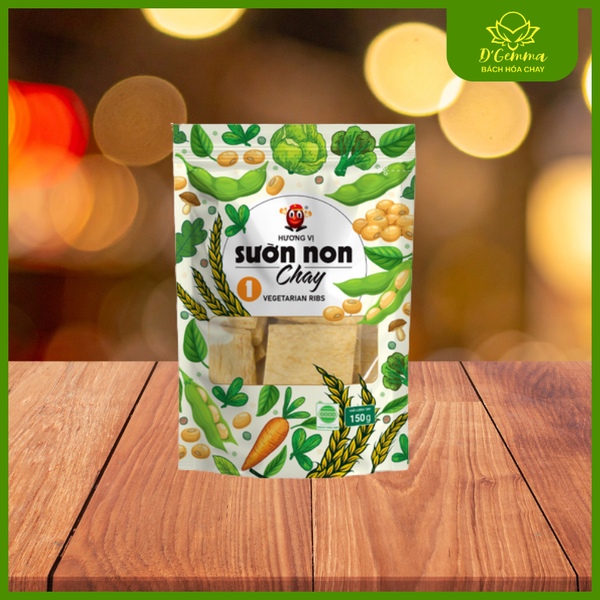  Sườn Non Chay Hương Vị - Đồ Chay Khô Tiện Lợi (Gói 150g) 
