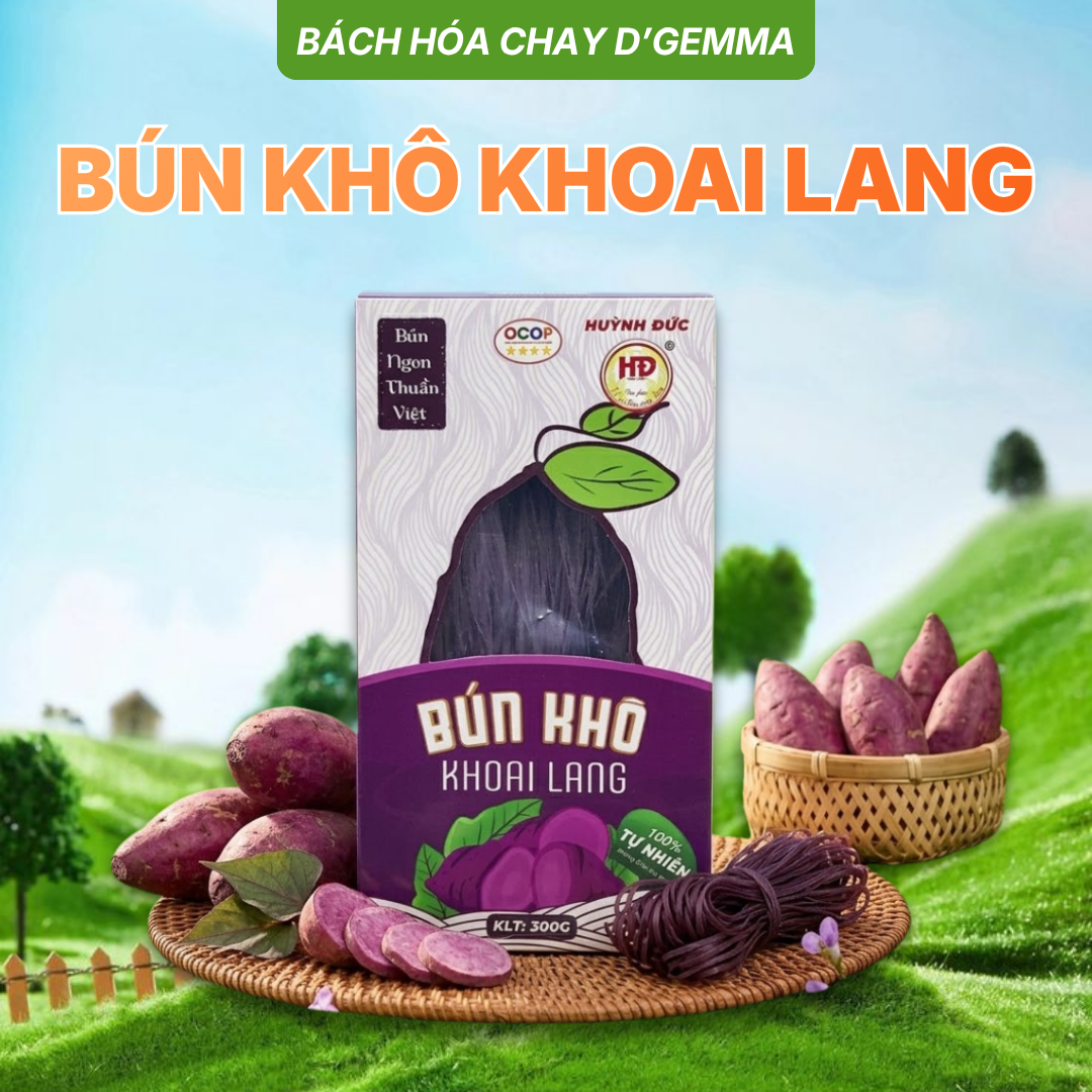  BÚN KHÔ KHOAI LANG 300G - BỔ SUNG CHẤT XƠ TỰ NHIÊN 