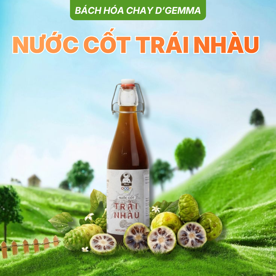  NƯỚC CỐT TRÁI NHÀU 500ML - THANH LỌC CƠ THỂ, ỔN ĐỊNH HUYẾT ÁP VÀ ĐƯỜNG HUYẾT 
