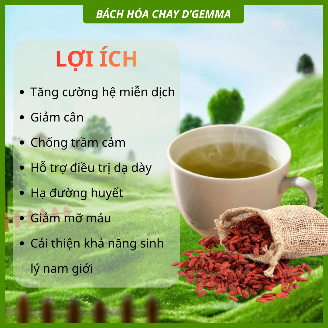  TRÀ KỶ TỬ 60G - THANH MÁT THƯ GIÃN, CÂN BẰNG CƠ THỂ 