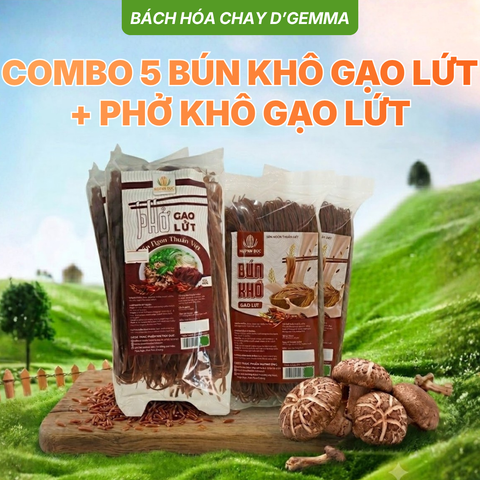  COMBO 5 BÚN KHÔ GẠO LỨT + 5 PHỞ KHÔ GẠO LỨT 
