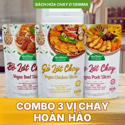  COMBO 3 VỊ CHAY HOÀN HẢO - HEO LÁT, BÒ LÁT, GÀ LÁT 