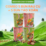  COMBO 5 BÚN RAU CỦ + 5 BÚN TẢO XOẮN 