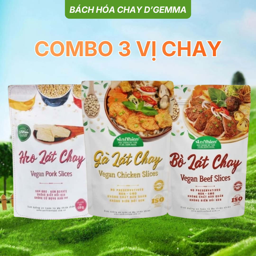  COMBO 3 VỊ CHAY HOÀN HẢO - HEO LÁT, BÒ LÁT, GÀ LÁT 