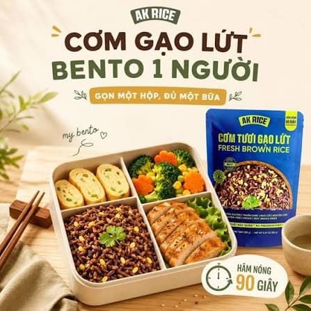  CƠM TƯƠI GẠO LỨT ĐẬU XANH 150G - BỮA ĂN THUẦN CHAY TIỆN LỢI, TỐT CHO VÓC DÁNG VÀ TIM MẠCH 
