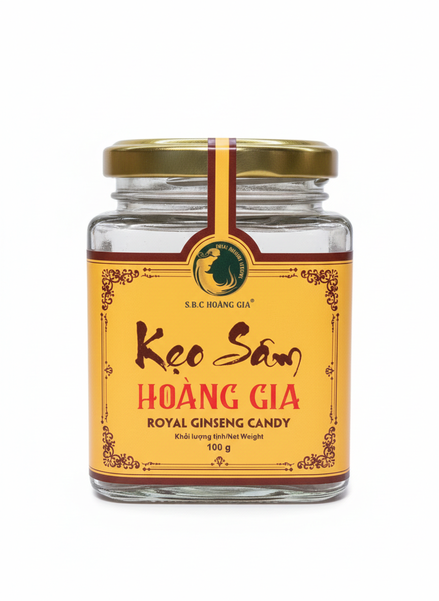  KẸO SÂM BỐ CHÍNH 100G - HOÀNG GIA 