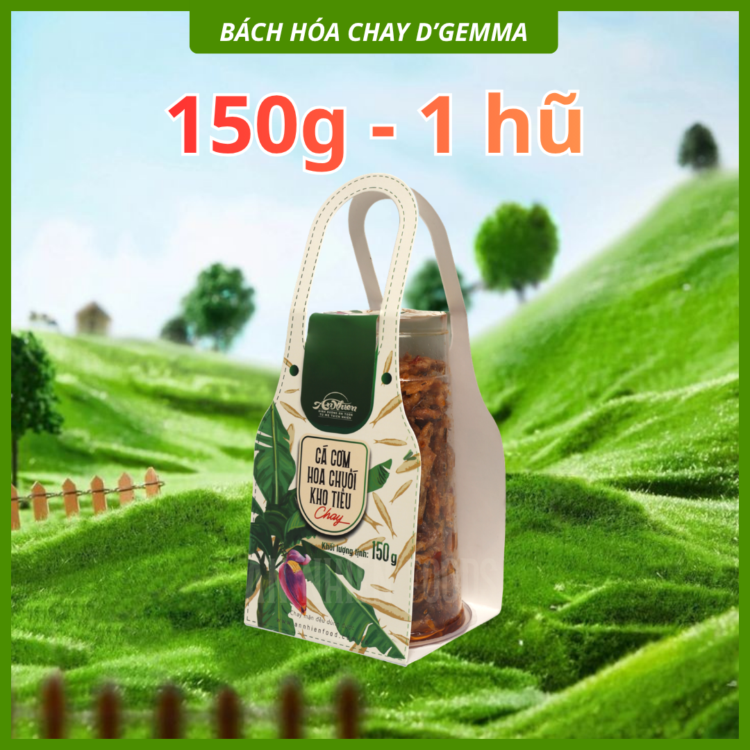  CÁ CƠM HOA CHUỐI KHO TIÊU CHAY ĐẬM VỊ | D'GEMMA HŨ 150G 