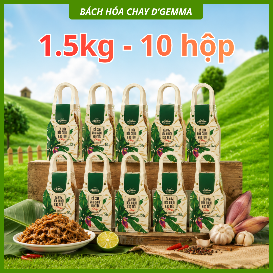  CÁ CƠM HOA CHUỐI KHO TIÊU CHAY ĐẬM VỊ | D'GEMMA HŨ 150G 