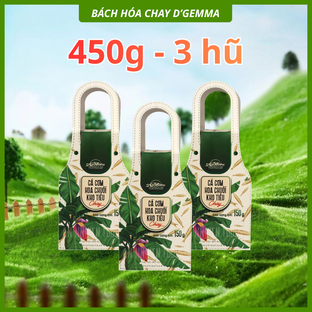 CÁ CƠM HOA CHUỐI KHO TIÊU CHAY ĐẬM VỊ | D'GEMMA HŨ 150G 
