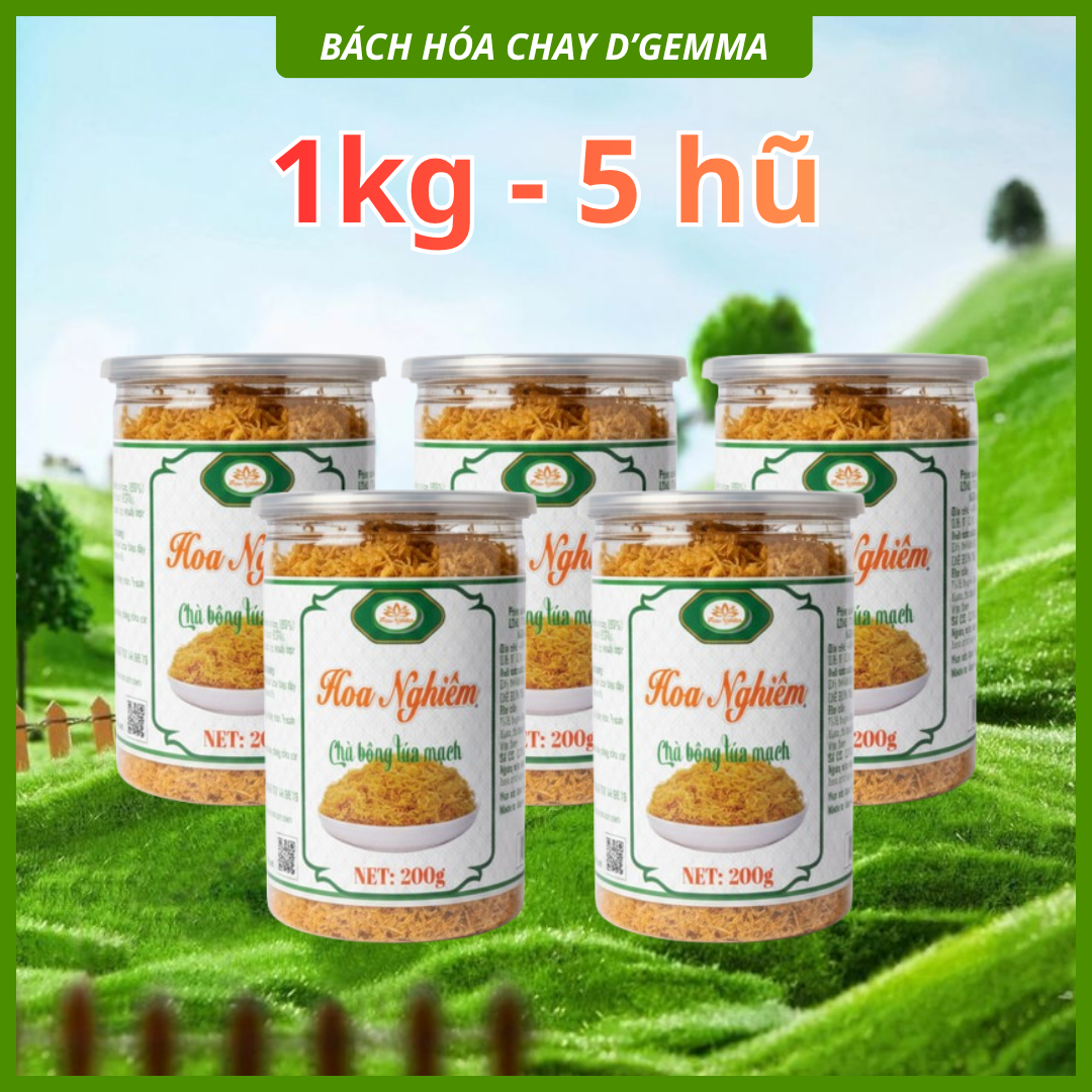  Chà Bông Lúa Mạch HOA NGHIÊM - Ruốc Chay Thơm Ngon, Giàu Dinh Dưỡng (200g) 