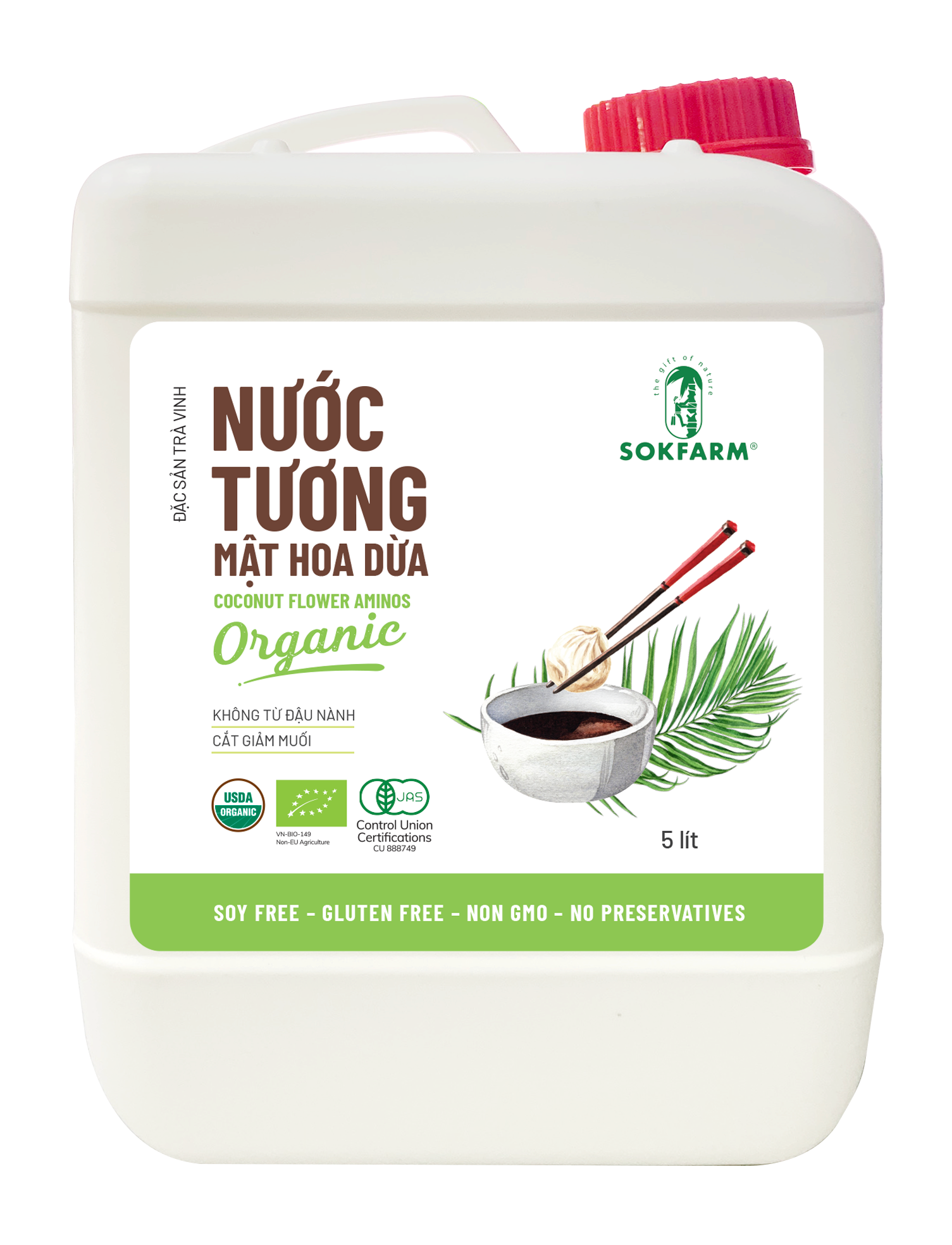  NƯỚC TƯƠNG MẬT HOA DỪA SOKFARM - DÒNG ÍT MUỐI 