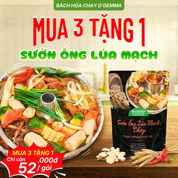  SƯỜN ỐNG LÚA MẠCH CHAY AN NHIÊN FOOD 150G 