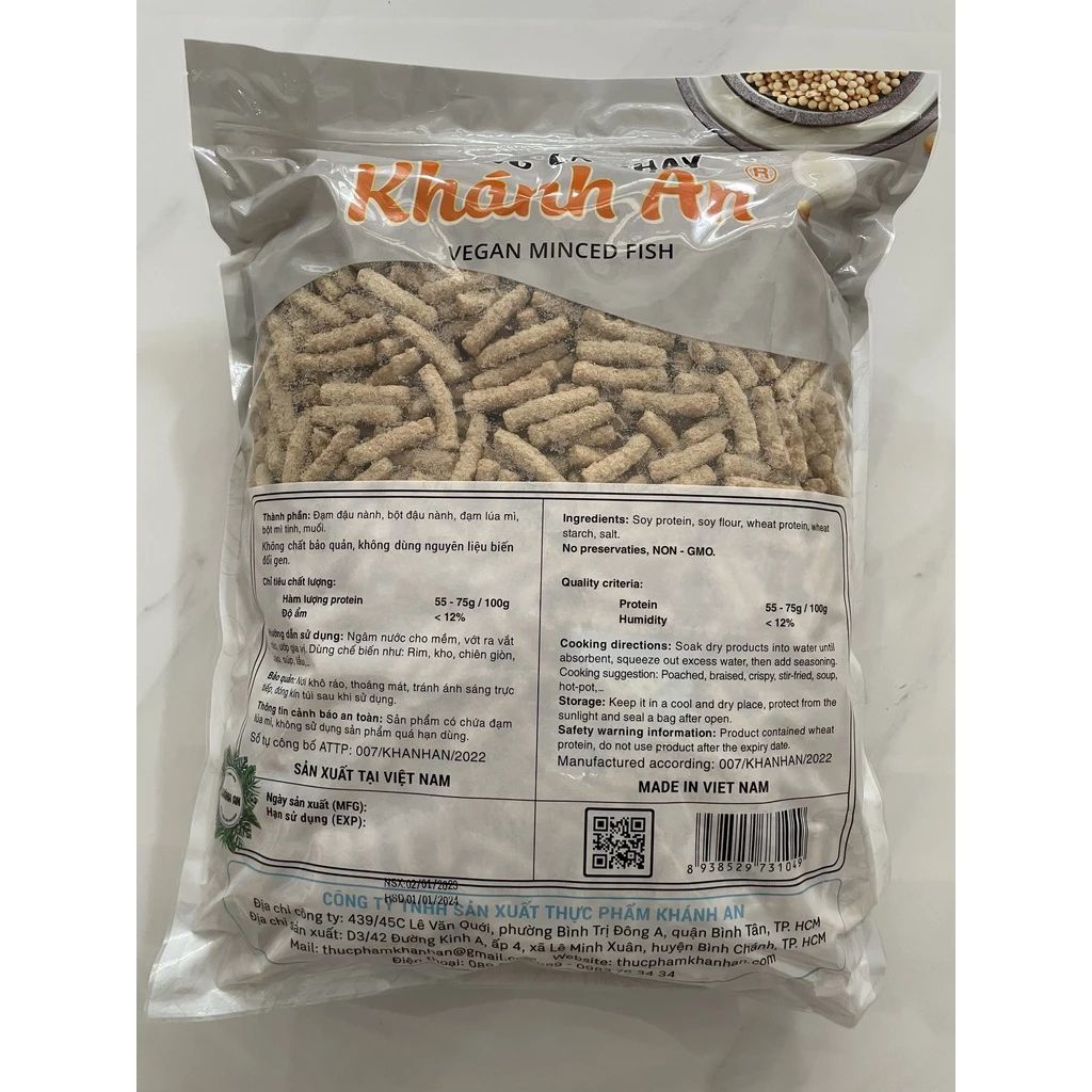  BÓNG CÁ CHAY KHÁNH AN 100G – NGUYÊN LIỆU CHAY TIỆN LỢI, GIÀU ĐẠM THỰC VẬT 