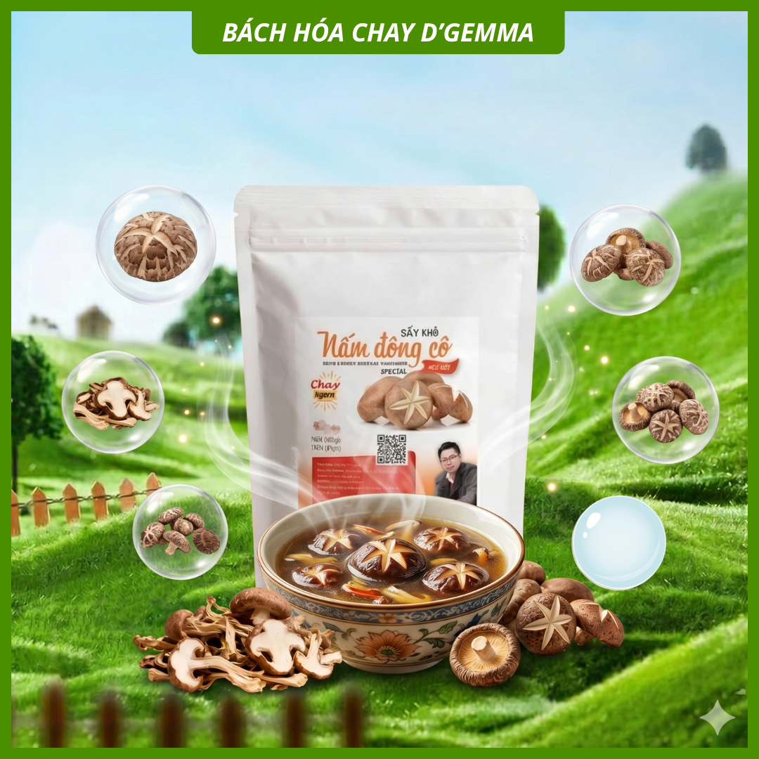  NẤM ĐÔNG CÔ SẤY KHÔ ĐẶC BIỆT - GÓI 100G 