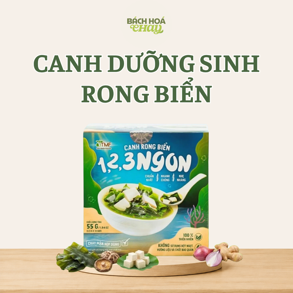  CANH DƯỠNG SINH RONG BIỂN 55G -THANH MÁT, TIỆN LỢI & GIÀU DINH DƯỠNG 