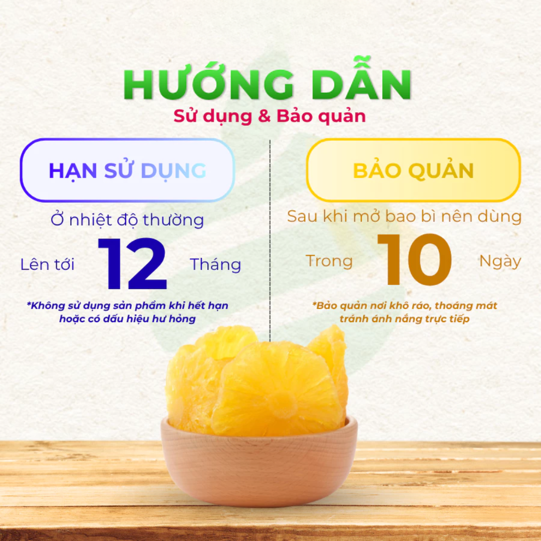  THƠM SẤY DẺO NONGLAMFOOD 200G – CHUA NGỌT TỰ NHIÊN 