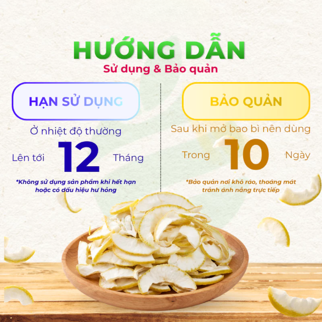  VỎ BƯỞI SẤY DẺO NONGLAMFOOD 85G – MỨT VỎ BƯỞI DẺO MỀM, VỊ THANH TỰ NHIÊN 