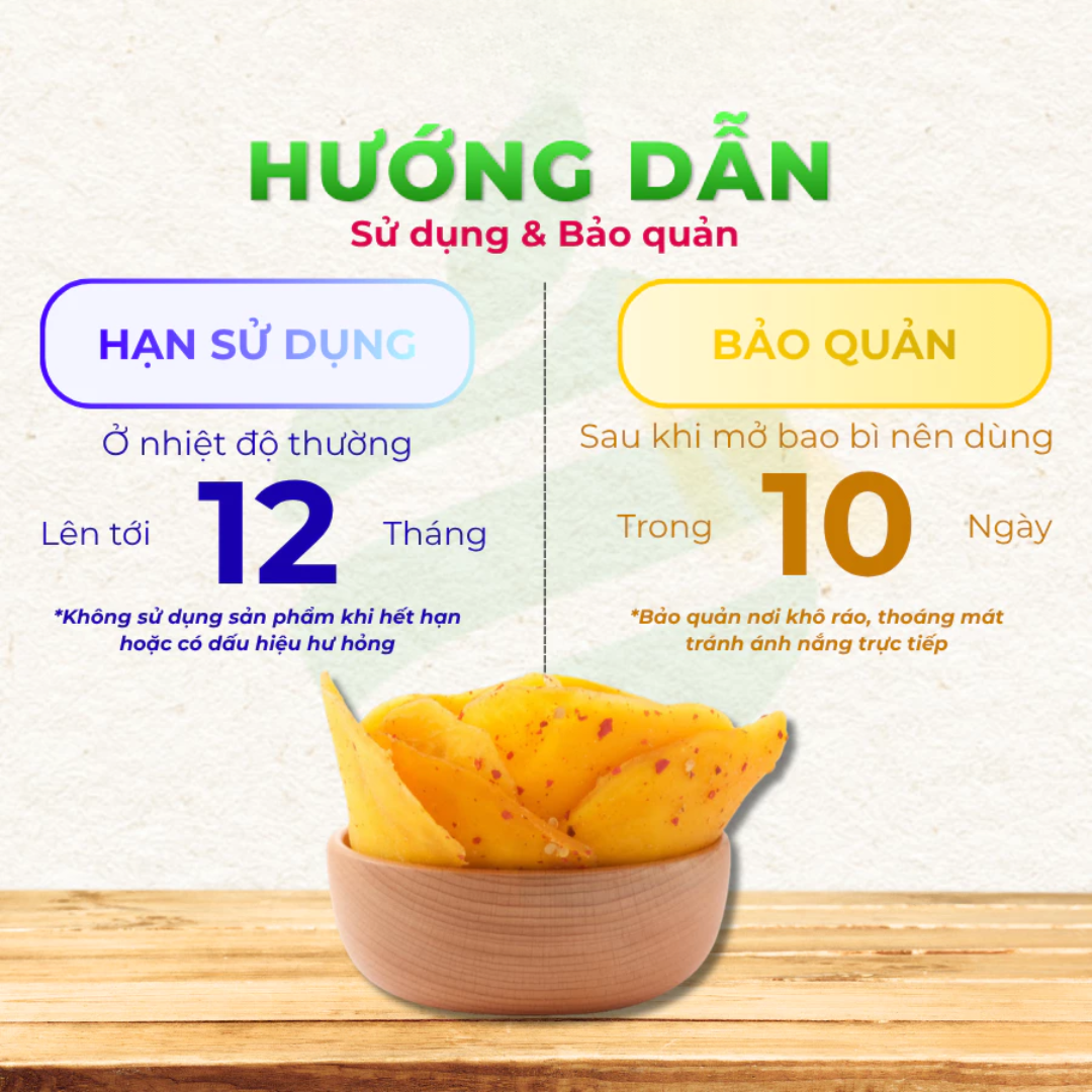  XOÀI CAY SẤY DẺO NONGLAMFOOD 100G – CHUA CAY ĐẬM VỊ 
