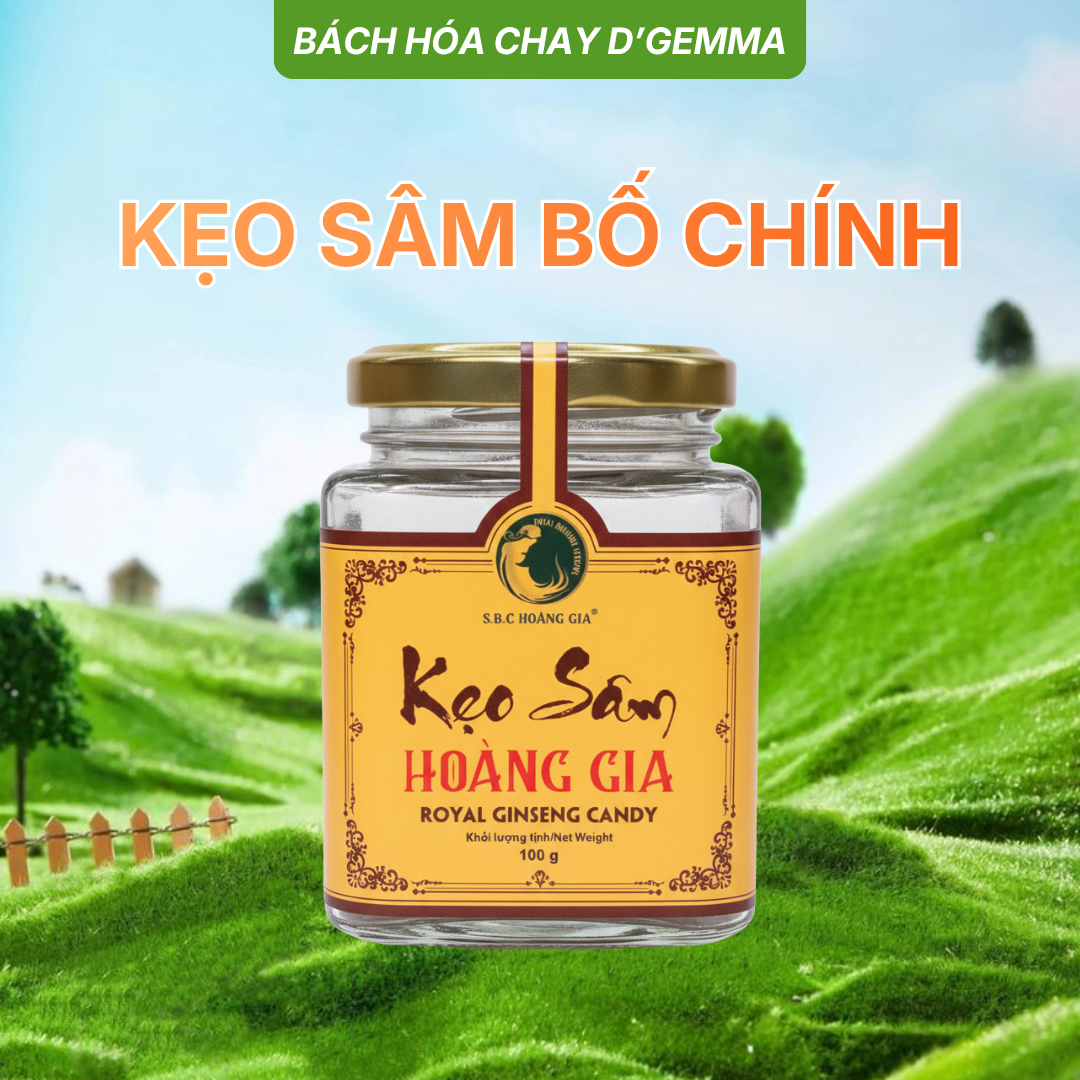  KẸO SÂM BỐ CHÍNH 100G - HOÀNG GIA 