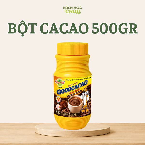  BỘT GOOD CACAO 500G HÙNG PHÁT - HƯƠNG VỊ TỰ NHIÊN, THƠM NGON ĐẬM ĐÀ 