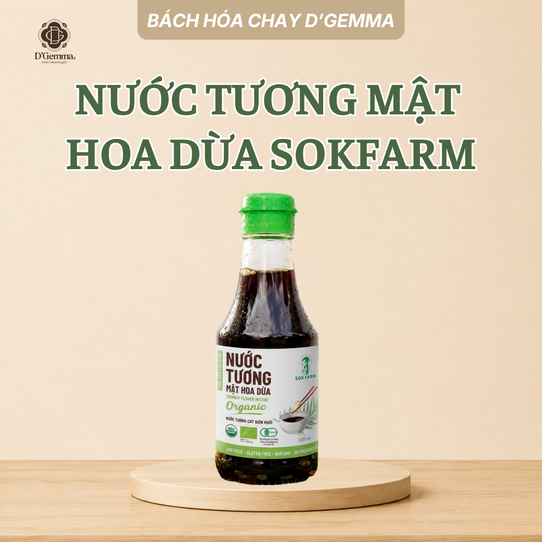  NƯỚC TƯƠNG MẬT HOA DỪA SOKFARM - DÒNG ÍT MUỐI 