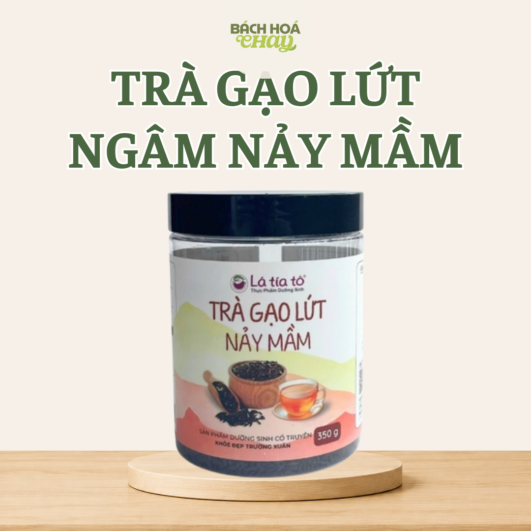  Trà Gạo Lứt Ngâm Nảy Mầm Lá Tía Tô 350g 