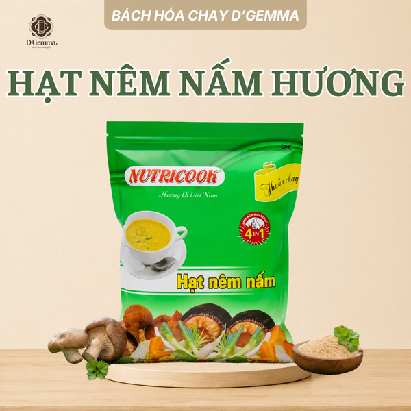  HẠT NÊM NẤM HƯƠNG CAO CẤP (400g) - GIA VỊ CHAY TỪ NẤM TỰ NHIÊN, KHÔNG BỘT NGỌT 