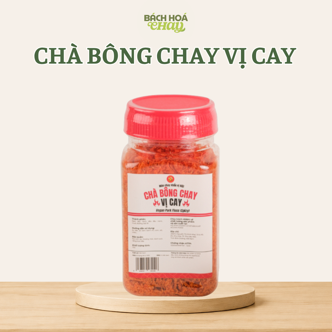  CHÀ BÔNG CHAY VỊ CAY 70G - ACCNHI FOOD - ĐẬM ĐÀ VỊ NGƯU BÁNG, CAY NỒNG KÍCH THÍCH VỊ GIÁC 