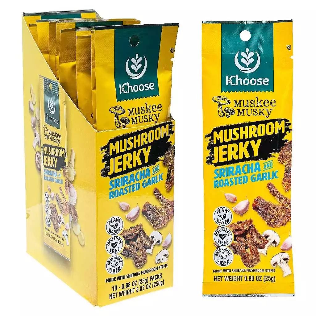 NẤM SẤY MỀM ICHOOSE MUSKEE MUSKY VỊ SRIRACHA TỎI RANG 45G 