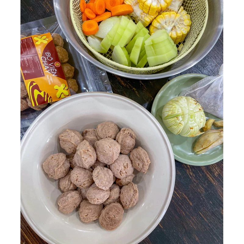  VIÊN BÒ CHAY 150G - ACCNHI FOOD – NGUYÊN LIỆU CHAY TIỆN LỢI, DỄ CHẾ BIẾN 