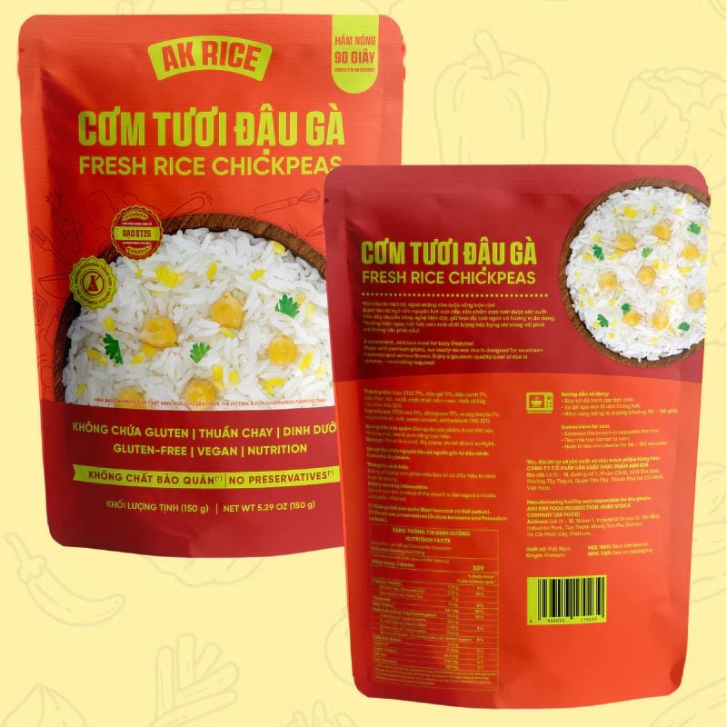  CƠM TƯƠI ĐẬU GÀ 150G – THƠM DẺO, GIÀU ĐẠM THỰC VẬT 