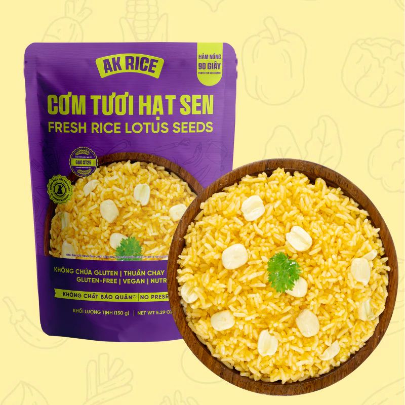  CƠM TƯƠI HẠT SEN 150G – MỀM DẺO, TIỆN LỢI 