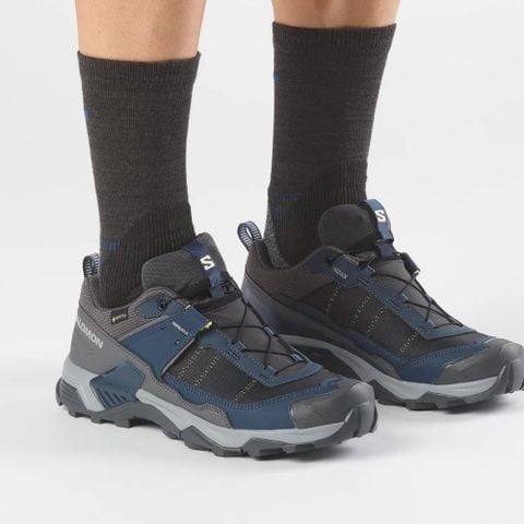 Giày Hiking Salomon Nam X Ultra 5 Gore-Tex Asphalt/Spellbound/Alloy L49235500