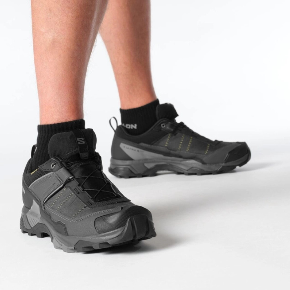 Giày Hiking Salomon Nam X Ultra 5 Gore-Tex Black/Asphalt/Castlerock L47725500