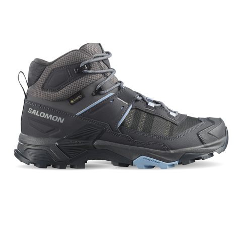 Giày Hiking Salomon Nữ X Ultra 5 Mid Gore-Tex Asphalt/Castlerock/Brunnera Blue L45408600