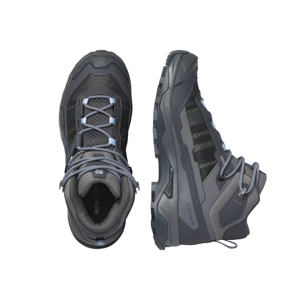 Giày Hiking Salomon Nữ X Ultra 5 Mid Gore-Tex Asphalt/Castlerock/Brunnera Blue L45408600
