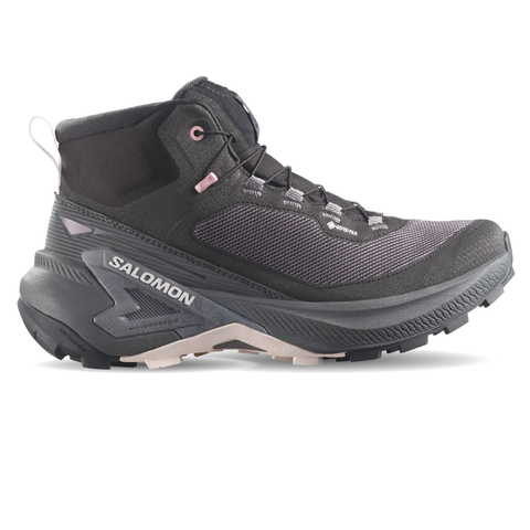 Giày Hiking Salomon Nữ Genesis Mid Gore-Tex Black/Dawn Pink/Lilac Ash L45409700