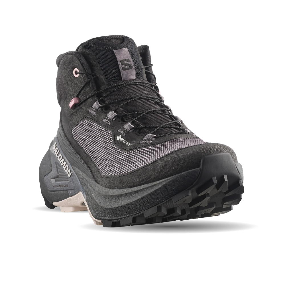 Giày Hiking Salomon Nữ Genesis Mid Gore-Tex Black/Dawn Pink/Lilac Ash L45409700