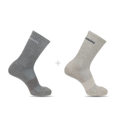 Tất Thể Thao Salomon Evasion Crew 2-Pack Light Grey /Heather Medium LC2087400