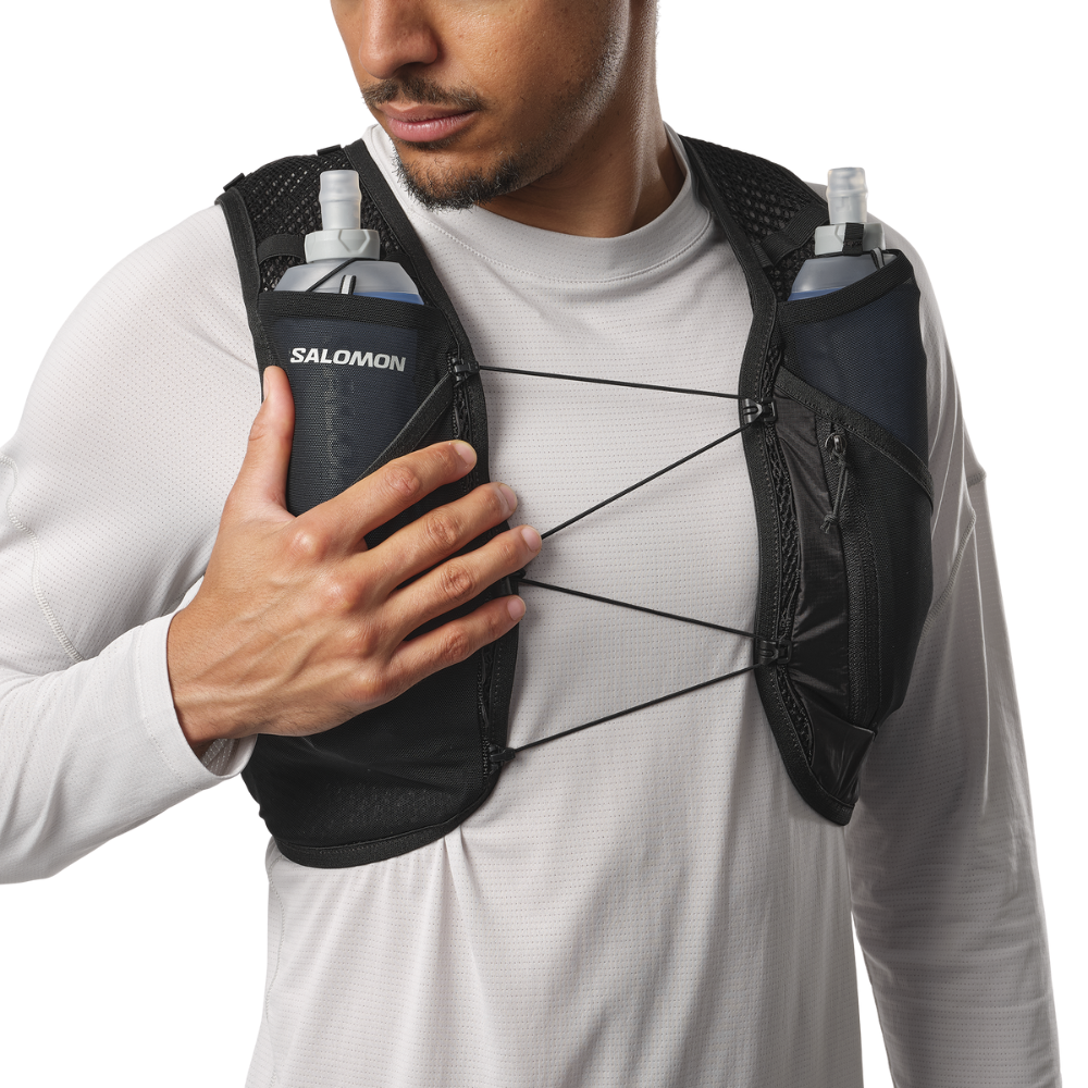 Vest Nước Chạy Địa Hình Salomon Active Skin 4 Black/Metal LC2178200