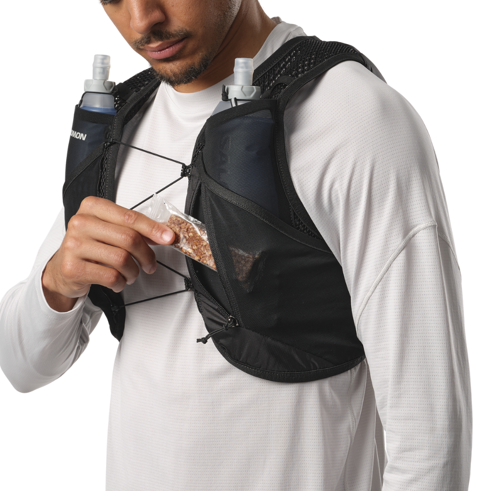 Vest Nước Chạy Địa Hình Salomon Active Skin 4 Black/Metal LC2178200