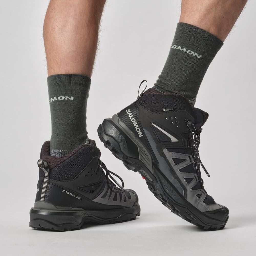 Giày Hiking Salomon Nam X Ultra 360 Mid GTX Black L47447600