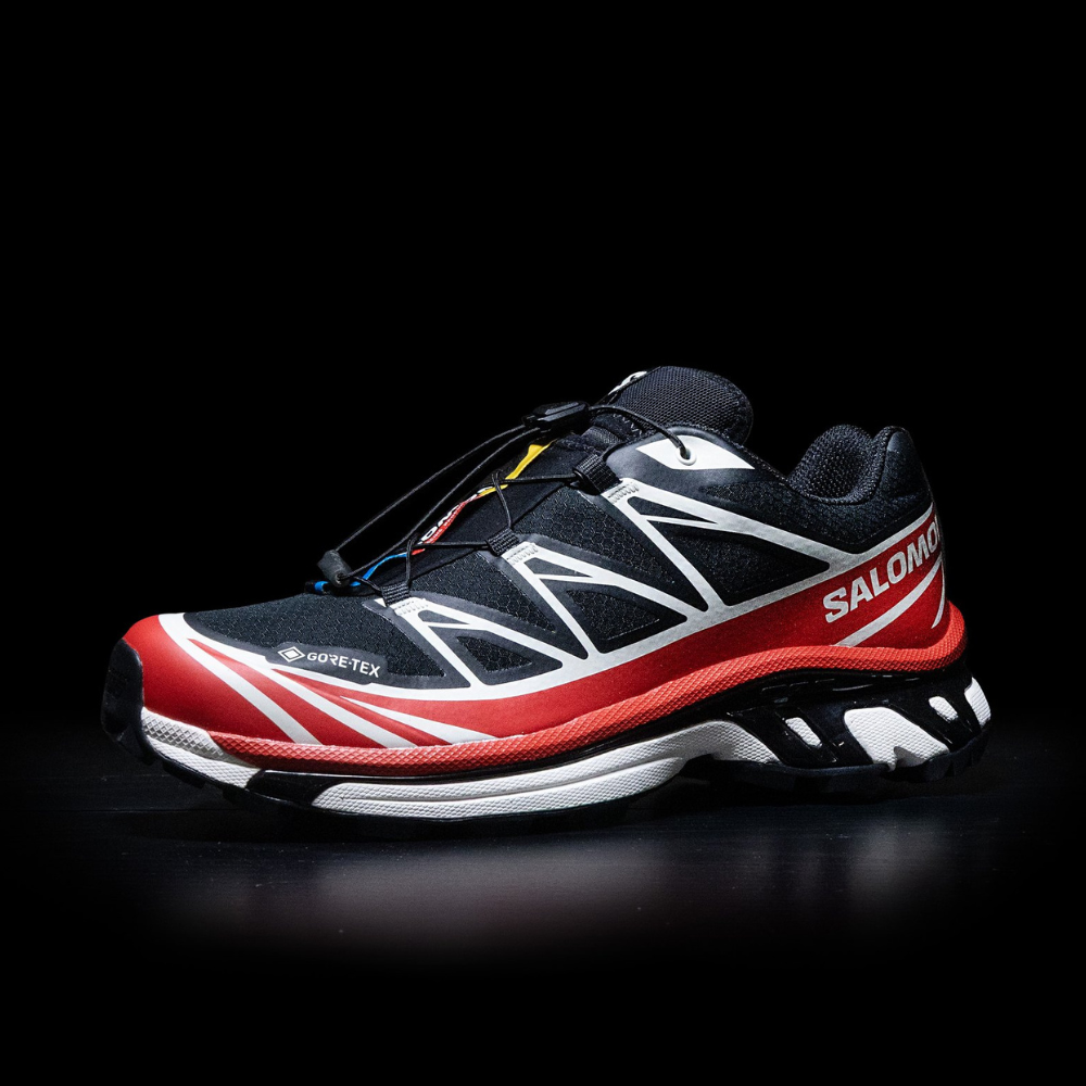 Giày Thể Thao Unisex Salomon XT-6 GTX Black/ Flame Scarlet/ Vanilla Ice L47974900
